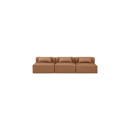 Cube Brown Vegan Leather Modular Sofa