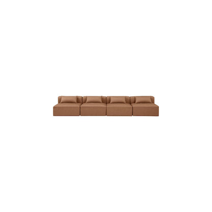 Cube Brown Vegan Leather Modular Sofa