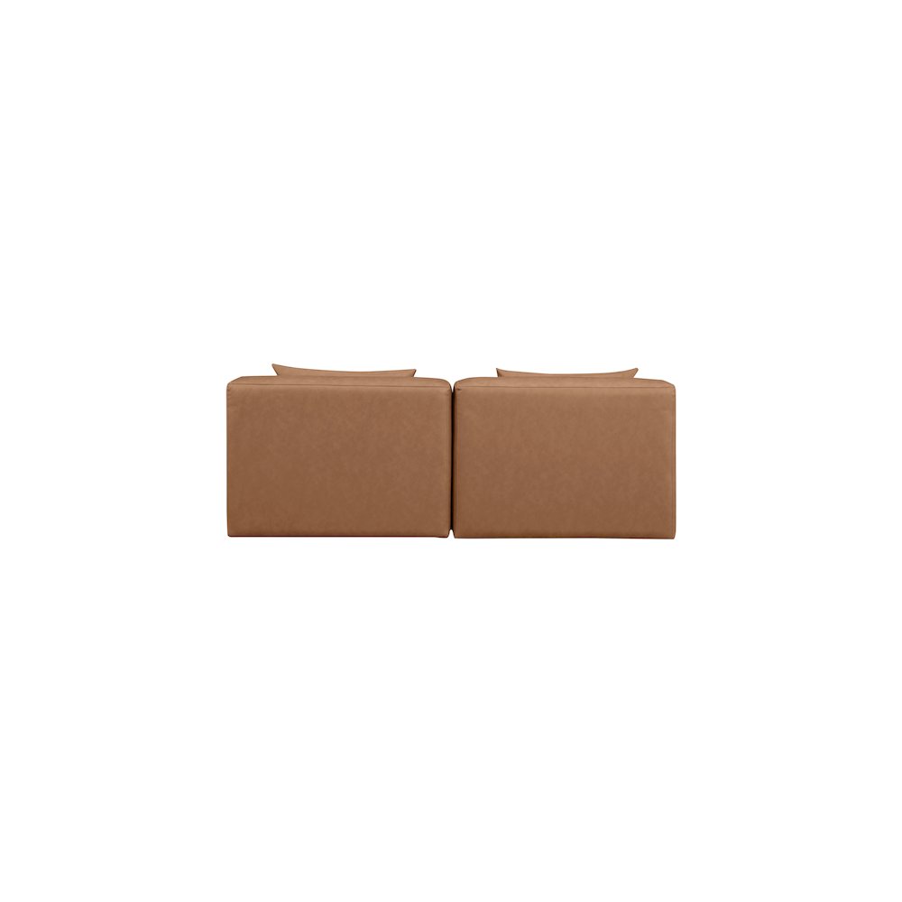 Cube Brown Vegan Leather Modular Sofa
