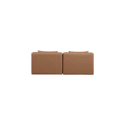 Cube Brown Vegan Leather Modular Sofa