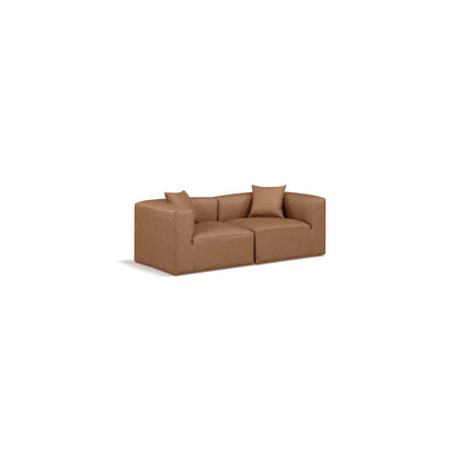 Cube Brown Vegan Leather Modular Sofa