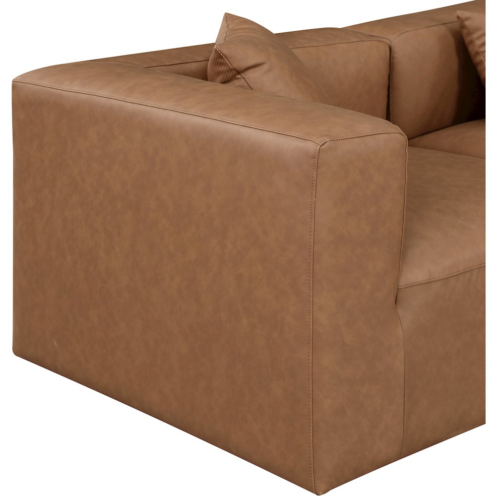 Cube Brown Vegan Leather Modular Sofa