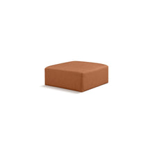 Cube Cognac Vegan Leather Ottoman