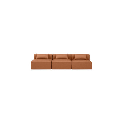Cube Cognac Vegan Leather Modular Sofa