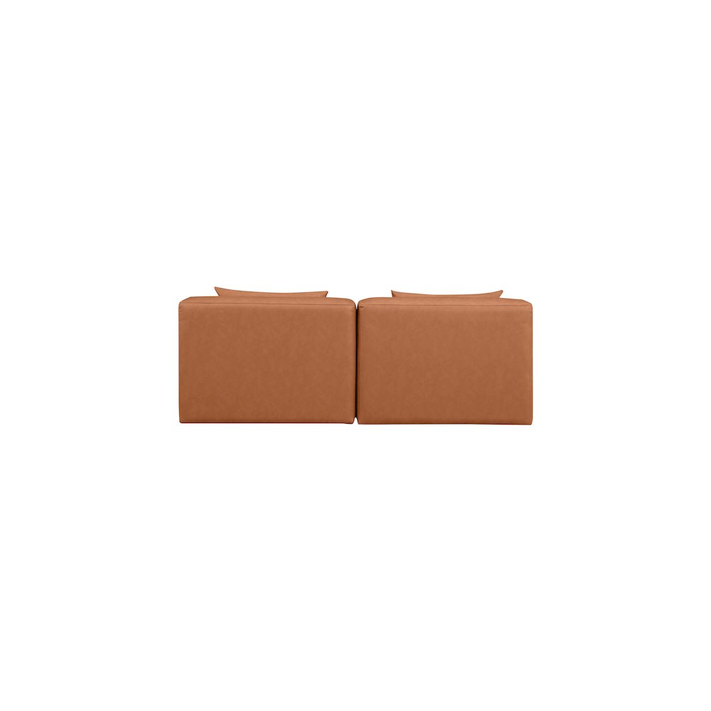 Cube Cognac Vegan Leather Modular Sofa