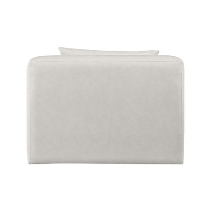 Cube Cream Vegan Leather Armless Chair