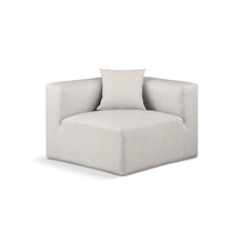 Cube Cream Vegan Leather Corner Chair