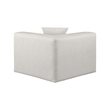 Cube Cream Vegan Leather Corner Chair