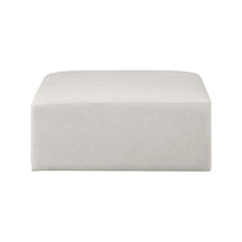 Cube Cream Vegan Leather Ottoman