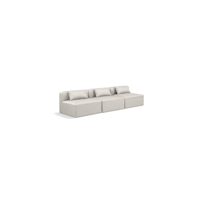 Cube Cream Vegan Leather Modular Sofa