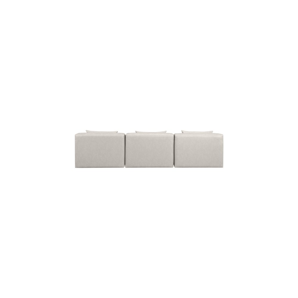 Cube Cream Vegan Leather Modular Sofa