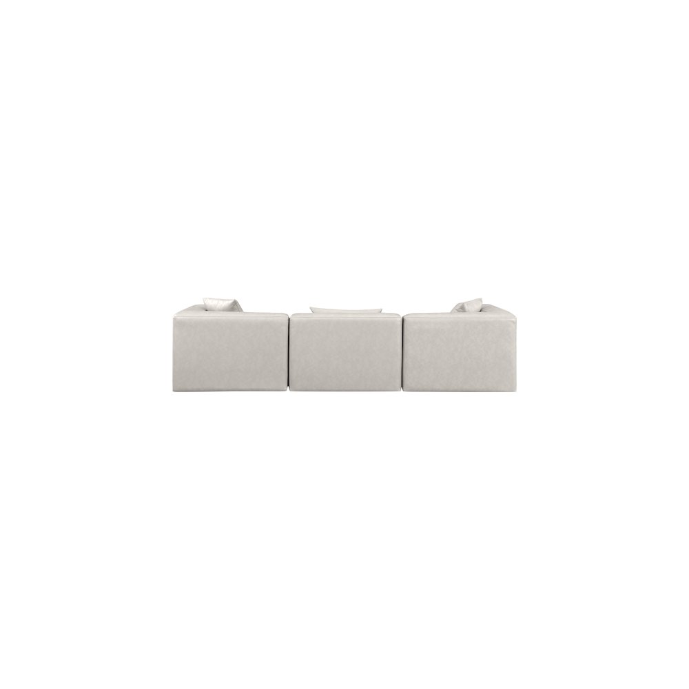 Cube Cream Vegan Leather Modular Sofa