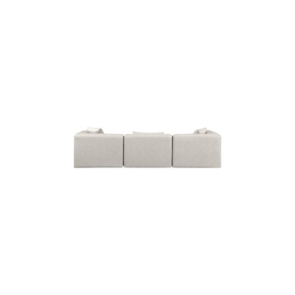 Cube Cream Vegan Leather Modular Sofa