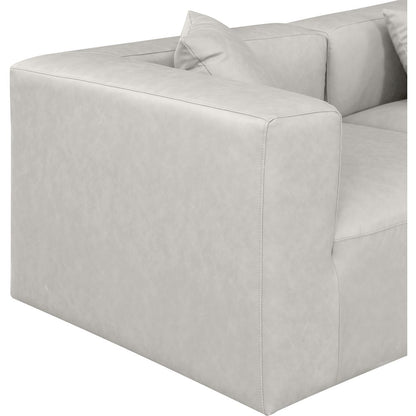 Cube Cream Vegan Leather Modular Sofa