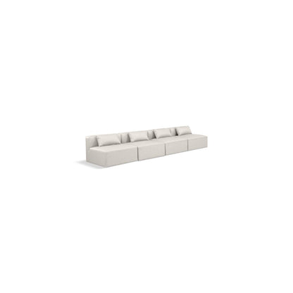Cube Cream Vegan Leather Modular Sofa
