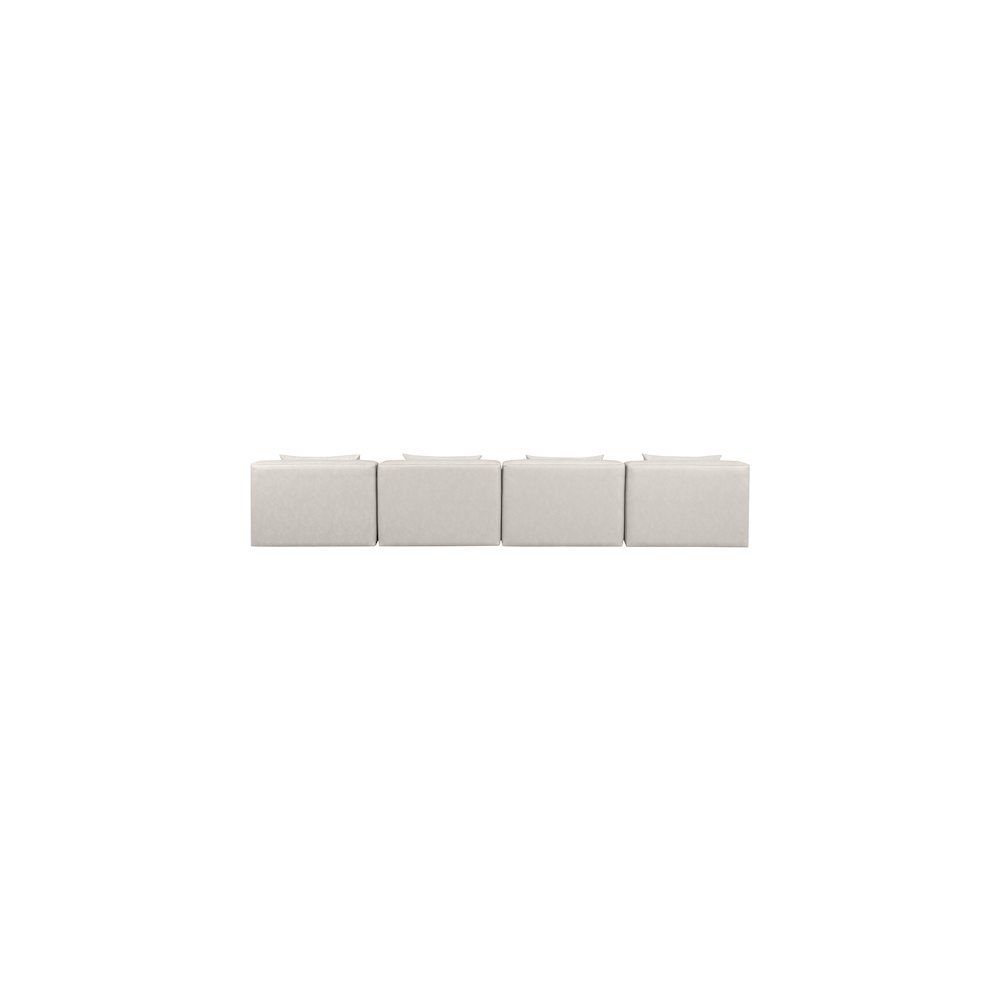 Cube Cream Vegan Leather Modular Sofa