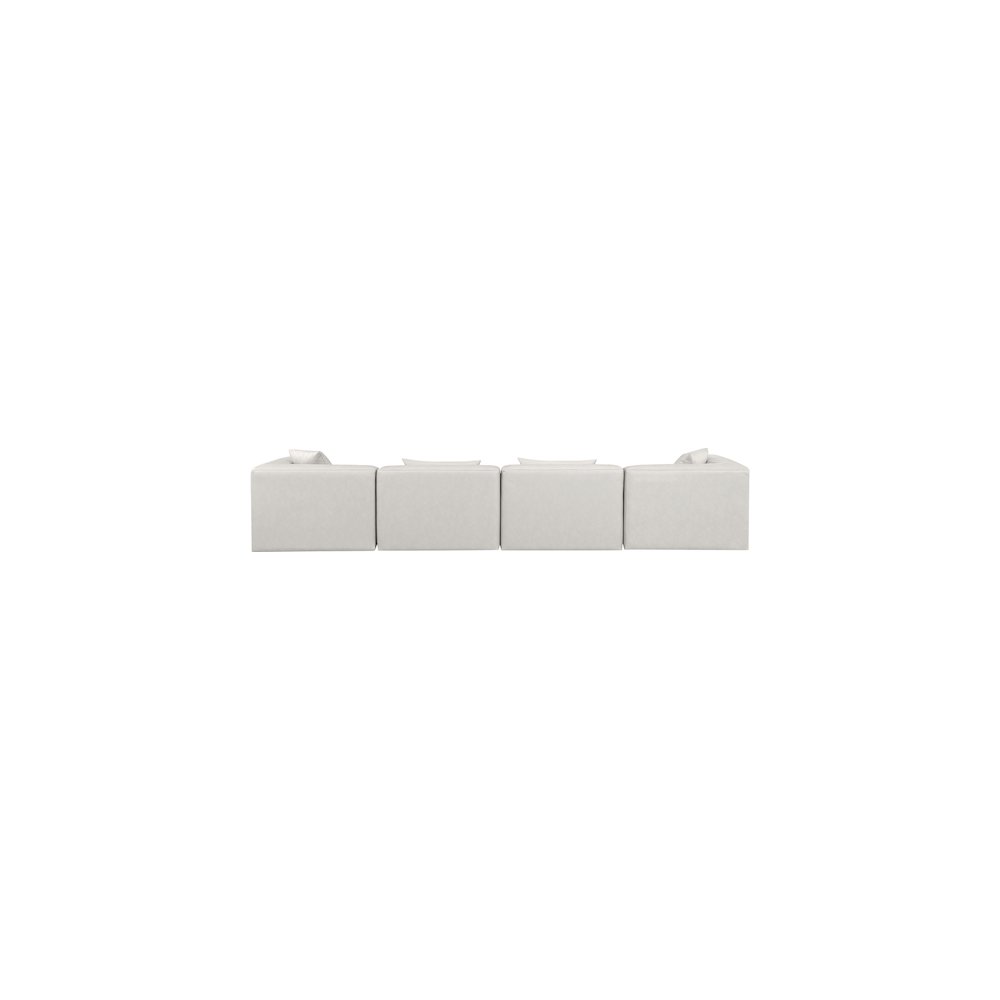 Cube Cream Vegan Leather Modular Sofa