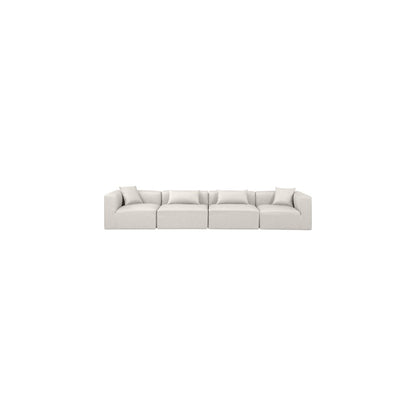 Cube Cream Vegan Leather Modular Sofa