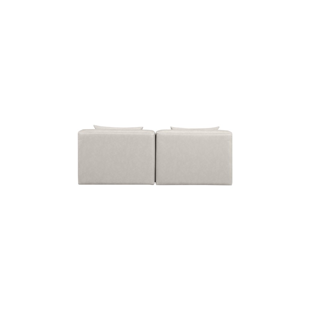 Cube Cream Vegan Leather Modular Sofa