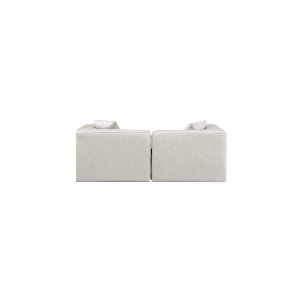 Cube Cream Vegan Leather Modular Sofa