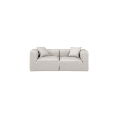 Cube Cream Vegan Leather Modular Sofa