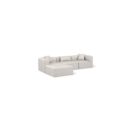 Cube Cream Vegan Leather Modular Sectional