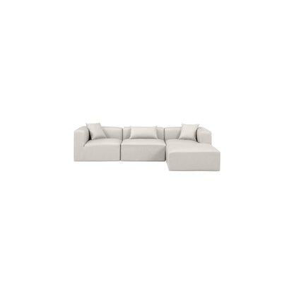 Cube Cream Vegan Leather Modular Sectional