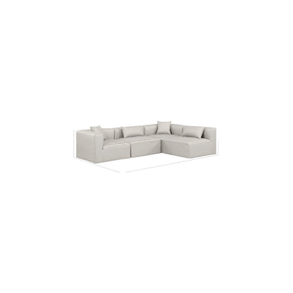 Cube Cream Vegan Leather Modular Sectional