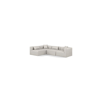 Cube Cream Vegan Leather Modular Sectional