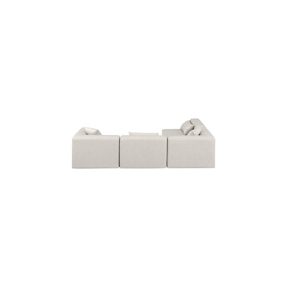 Cube Cream Vegan Leather Modular Sectional