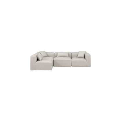 Cube Cream Vegan Leather Modular Sectional