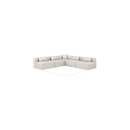 Cube Cream Vegan Leather Modular Sectional
