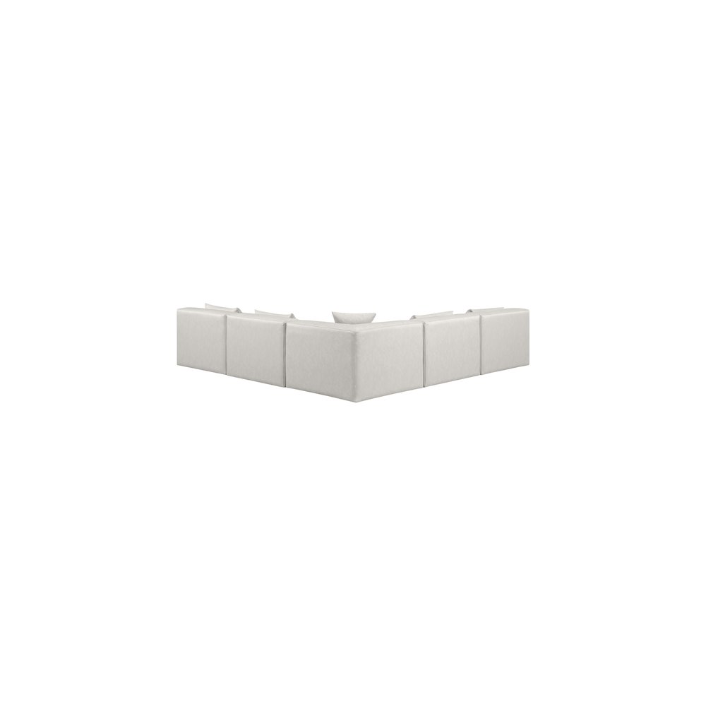 Cube Cream Vegan Leather Modular Sectional