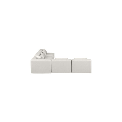 Cube Cream Vegan Leather Modular Sectional