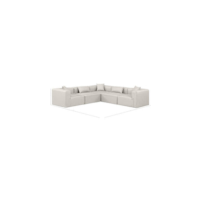 Cube Cream Vegan Leather Modular Sectional