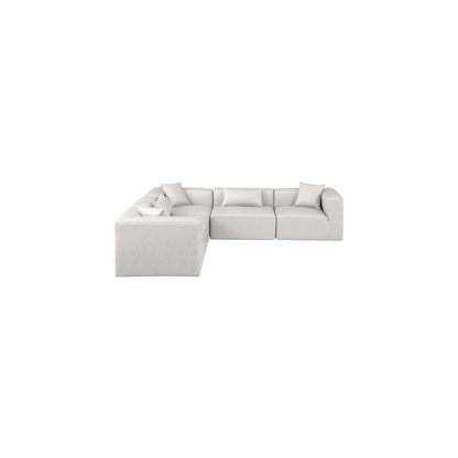 Cube Cream Vegan Leather Modular Sectional