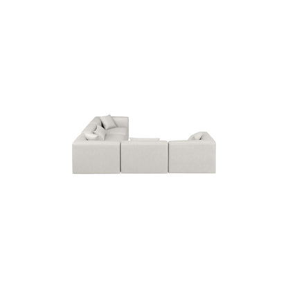 Cube Cream Vegan Leather Modular Sectional
