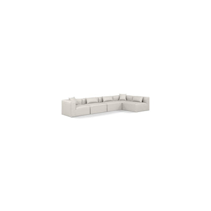 Cube Cream Vegan Leather Modular Sectional