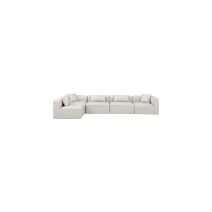 Cube Cream Vegan Leather Modular Sectional
