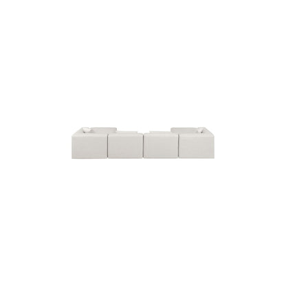 Cube Cream Vegan Leather Modular Sectional