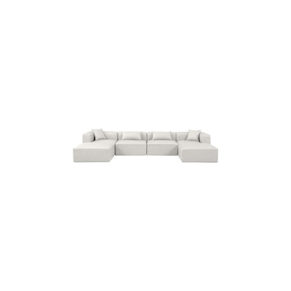 Cube Cream Vegan Leather Modular Sectional