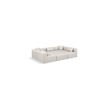 Cube Cream Vegan Leather Modular Sectional