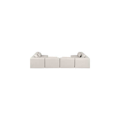 Cube Cream Vegan Leather Modular Sectional