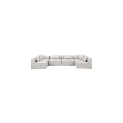 Cube Cream Vegan Leather Modular Sectional