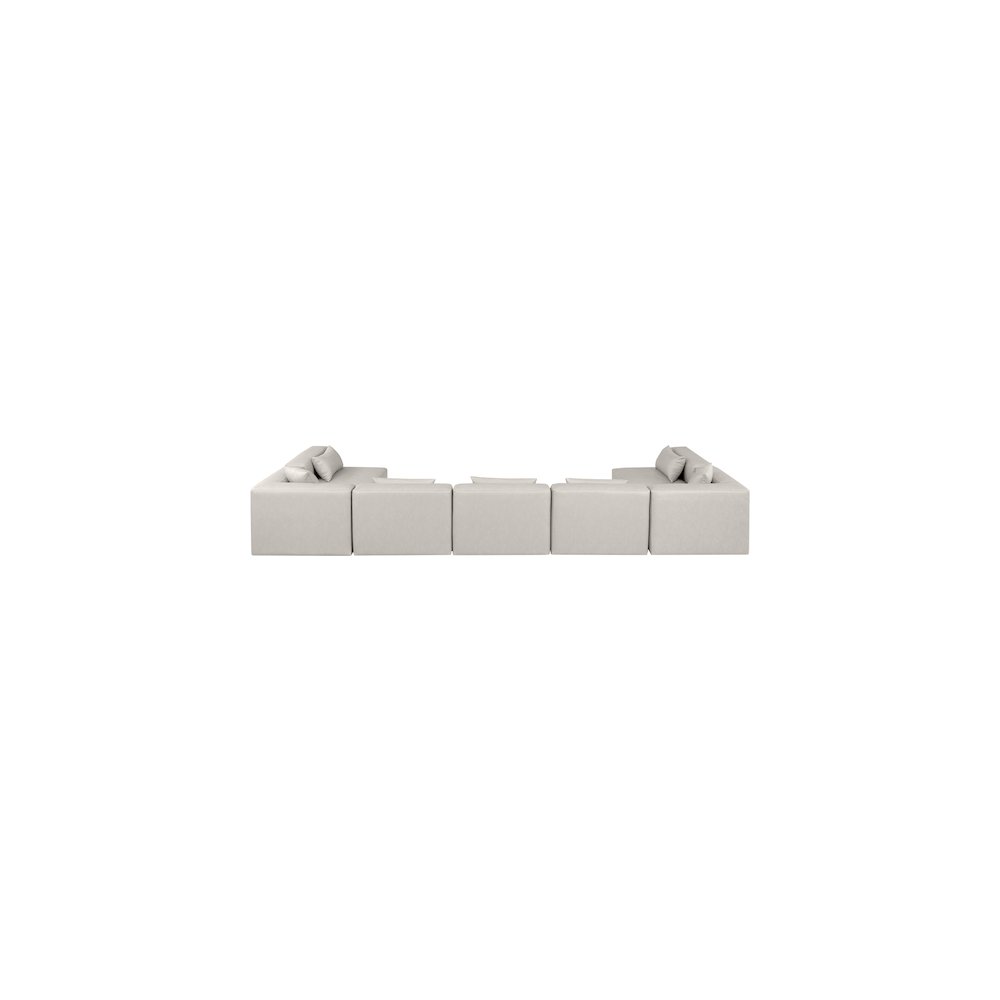 Cube Cream Vegan Leather Modular Sectional