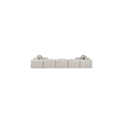 Cube Cream Vegan Leather Modular Sectional