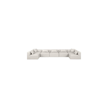 Cube Cream Vegan Leather Modular Sectional