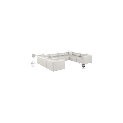 Cube Cream Vegan Leather Modular Sectional