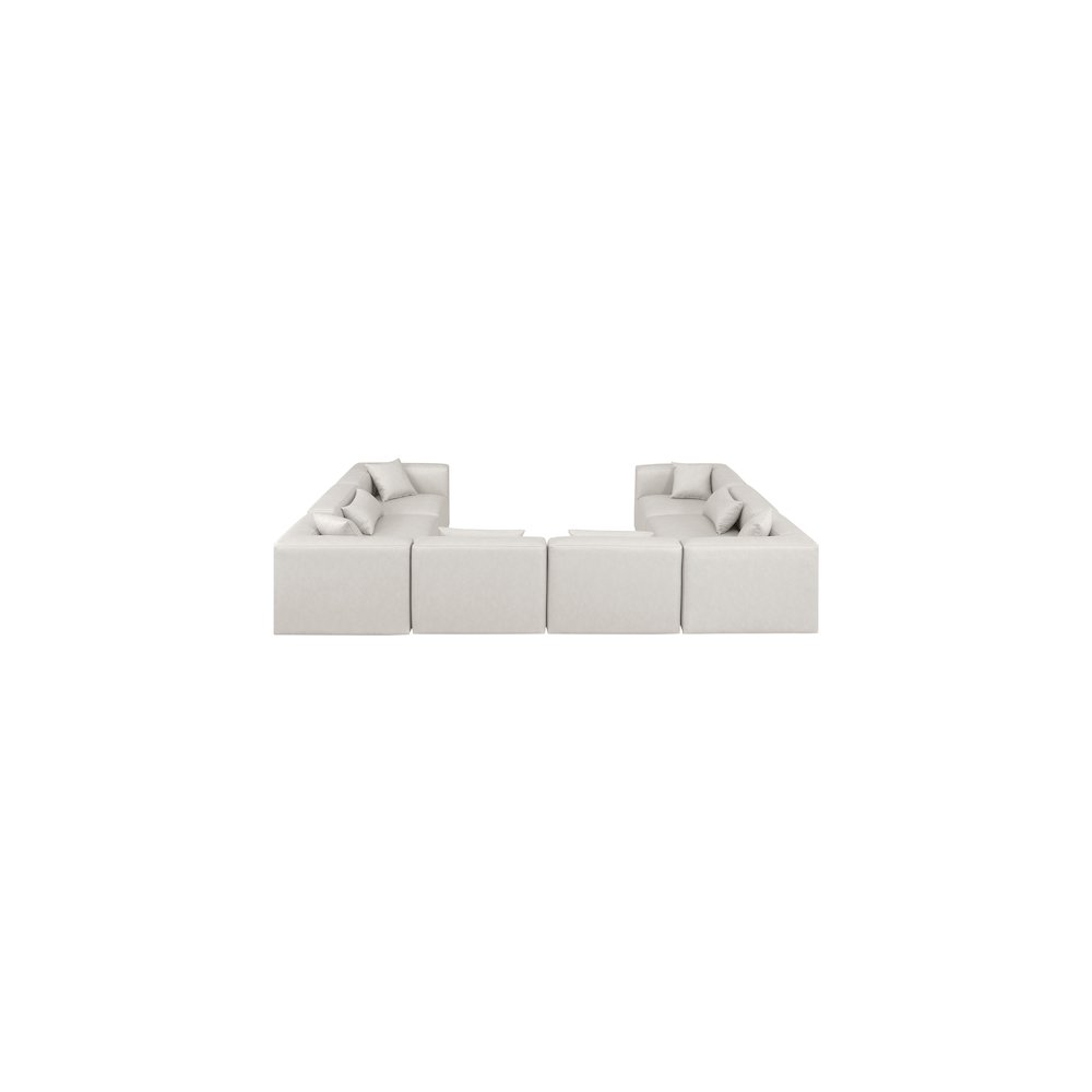 Cube Cream Vegan Leather Modular Sectional