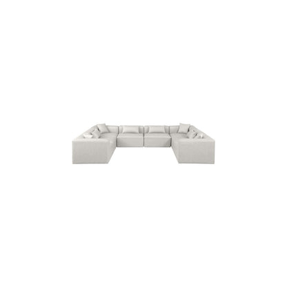 Cube Cream Vegan Leather Modular Sectional